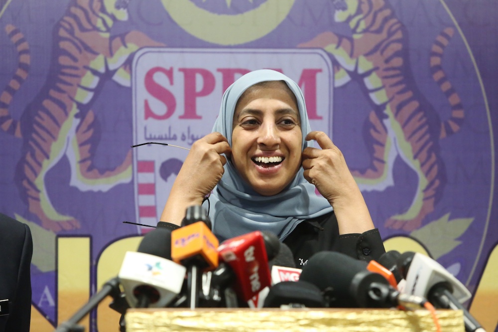 MACC chief commissioner Latheefa Koya addresses a press conference at MACC headquarters in Putrajaya June 21, 2019. u00e2u20acu201d Picture by Choo Choy May
