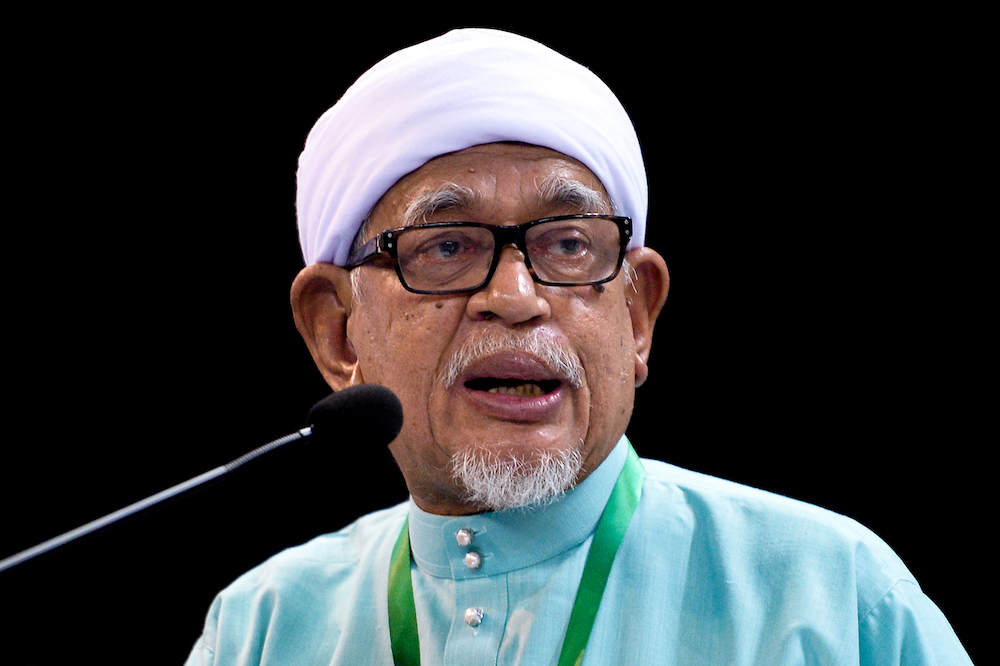 PAS President Datuk Seri Abdul Hadi Awang delivers his opening remarks during the 65th PAS Muktamar in Kuantan June 21, 2019. u00e2u20acu201d Picture by Mukhriz Hazim