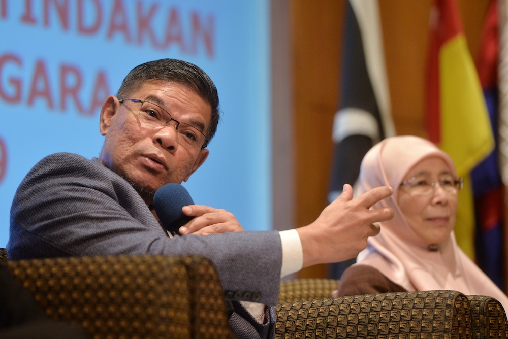 Domestic Trade and Consumer Affairs Minister Datuk Seri Saifuddin Nasution Ismail speaks during a press conference in Putrajaya June 25, 2019. u00e2u20acu2022 Picture by Shafwan Zaidon