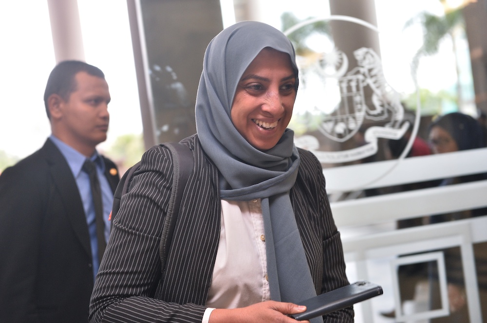MACC chief commissioner Latheefa Koya arrives at the Kuala Lumpur High Court June 26, 2019. — Picture by Shafwan Zaidon