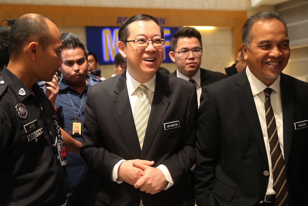 Finance Minister Lim Guan Eng speaks to the media after the 2020 Budget Consultation Council meeting at the Finance Ministry in Putrajaya June 27, 2019. u00e2u20acu201d Picture by Choo Choy May