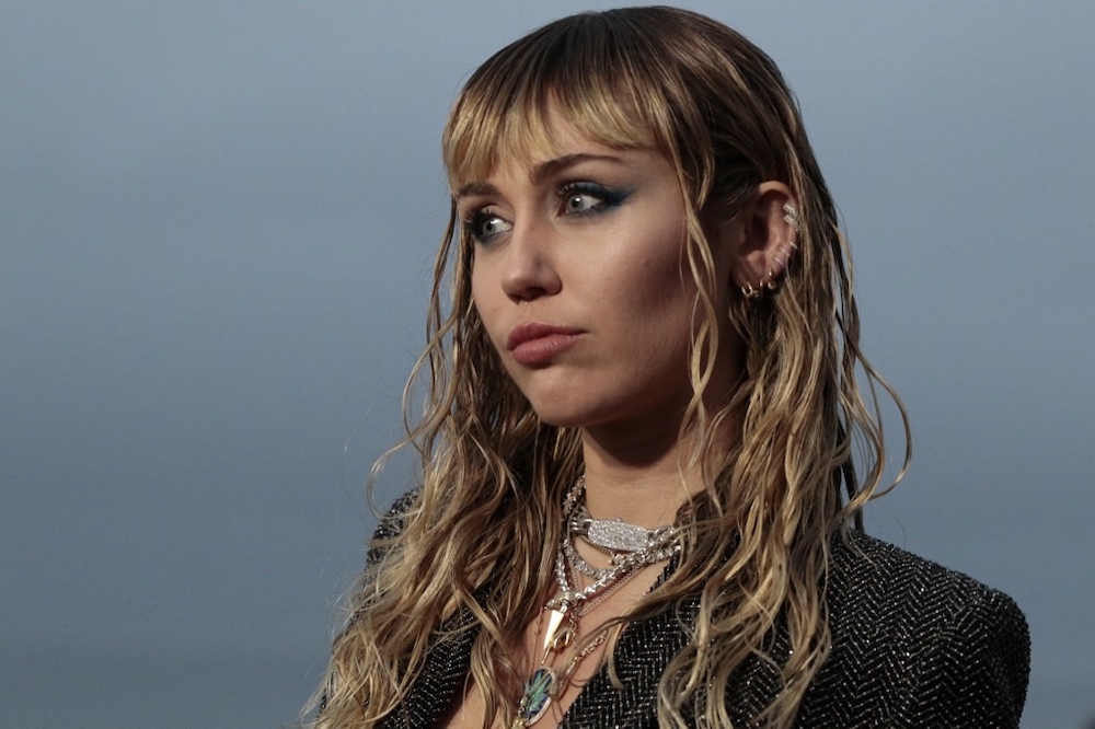 US singer Miley Cyrus at the Saint Laurent Men's Spring-Summer 2020 runway show in Malibu June 6, 2019. u00e2u20acu201d AFP pic