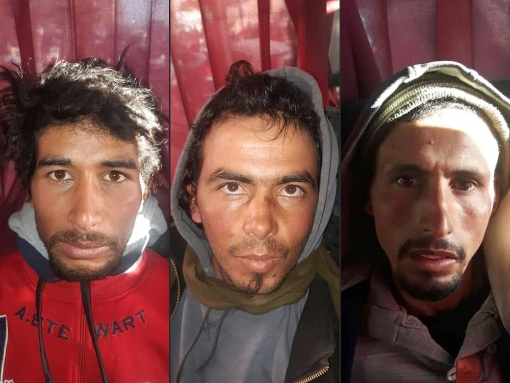 File photo shows (from left) Rachid Afatti, Ouziad Younes and Ejjoud Abdessamad, the three suspects in the murder of two Scandinavian hikers. u00e2u20acu201d Moroccon police handout via AFP
