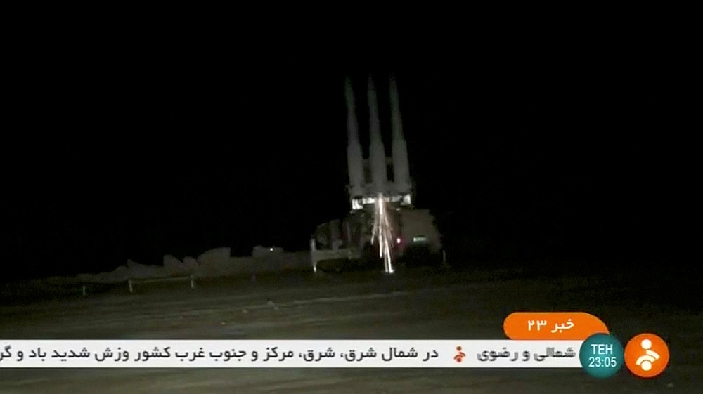 A '3 Khordad' system, which is said to had been used to shoot down a US military drone, according to Irinn, is being launched in this screen grab taken from an undated video. Irinn/Reuters TV image