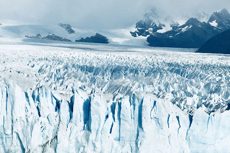 The jagged surface of the Perito Moreno Glacier brings to mind the catchphrase 'Winter is coming'
