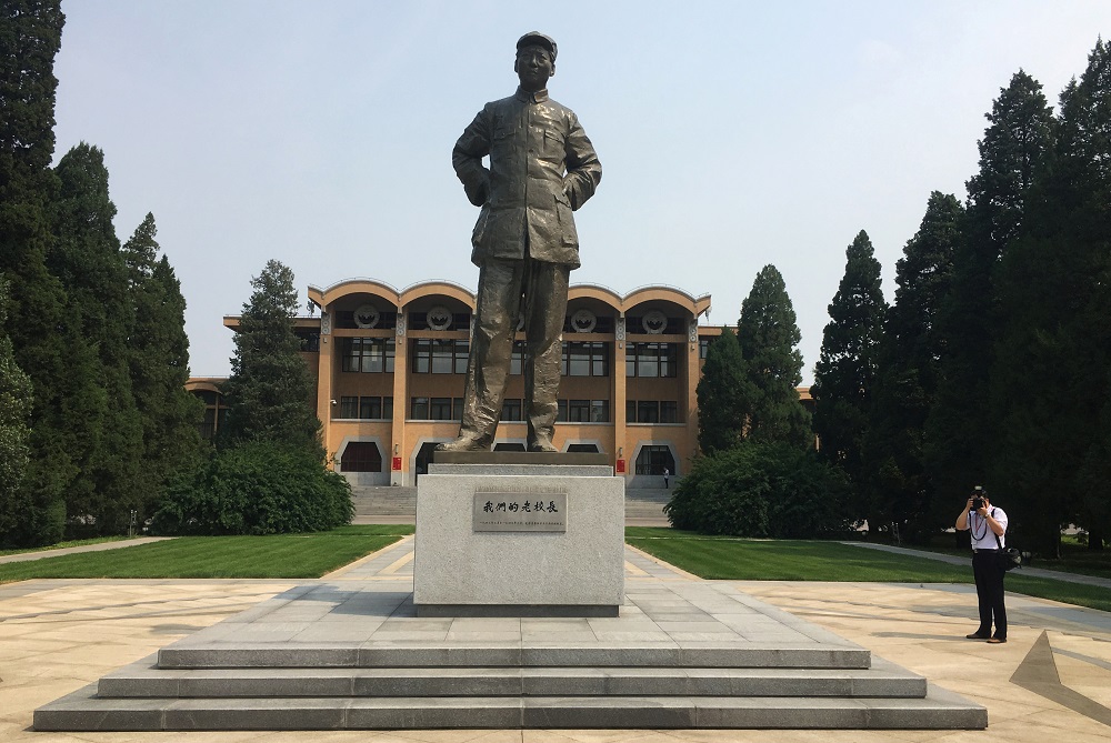 A journalist takes pictures next to a statue of late Chinese Chairman Mao Zedong inside the Party School of the Chinese Communist Partyu00e2u20acu2122s Central Committee during a government organised visit in Beijing, June 26, 2019. u00e2u20acu201d Reuters pic          