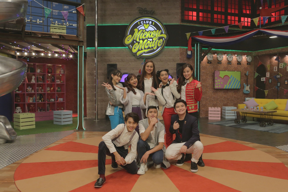 The Mouseketeers with celebrity guest Maya Karin. — Picture courtesy of Disney Channel