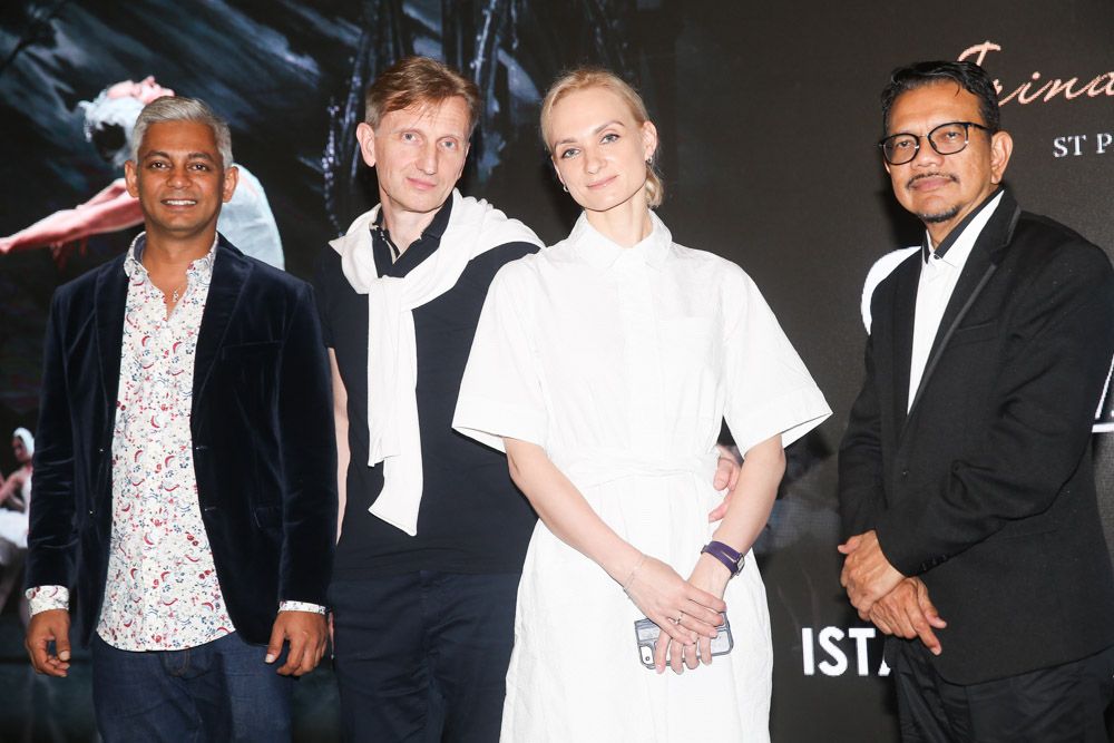 From left: Shiraz Projects executive producer Shirazdeen Karim, St Petersburg Ballet Theatre founding director Konstantin Tachkin, Irina Kolesnikova and Istana Budaya director-general Datuk Juhari Shaarani at the press conference.
