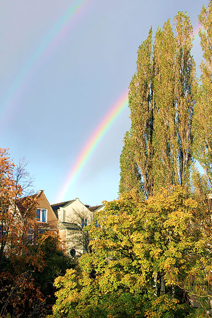 A rare double rainbow is considered a sign of good luck.