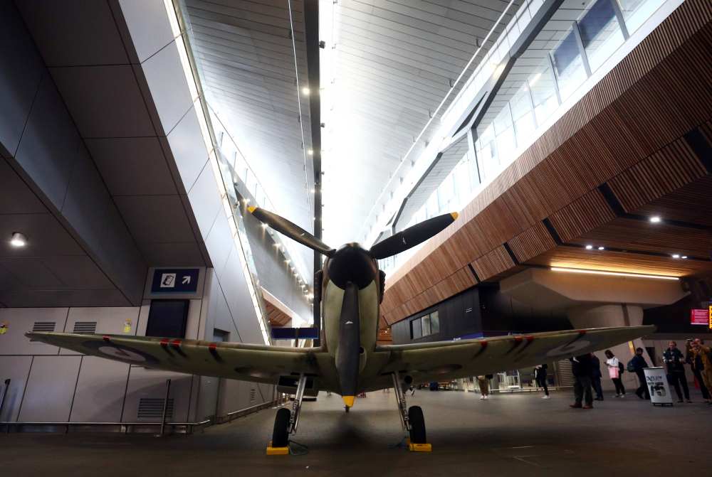 A replica Spitfire is seen on display to mark the 75th anniversary of the D-Day landings at London Bridge station in London May 31, 2019. u00e2u20acu2022 Reuters pic
