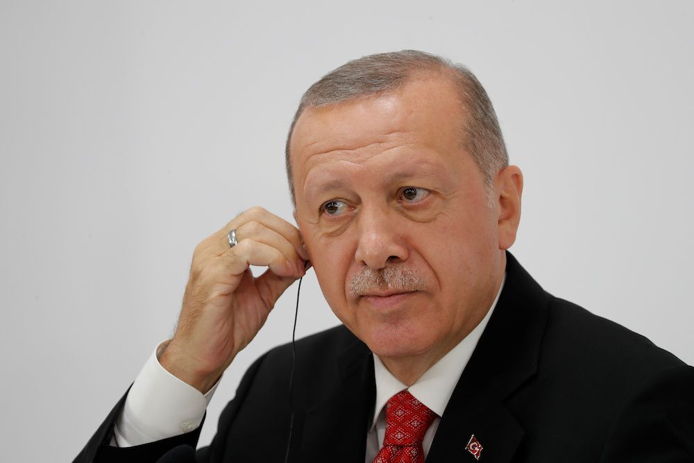 Turkeyu00e2u20acu2122s President Tayyip Erdogan holds a news conference on the final day of the G20 leaders summit in Osaka, Japan June 29, 2019. u00e2u20acu2022 Reuters pic