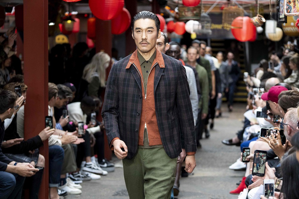 Models present creations by British designer Oliver Spencer on the second day of the Spring/Summer 2020 London Fashion Week Menu00e2u20acu2122s fashion event in London June 9, 2019. u00e2u20acu2022 AFP pic       