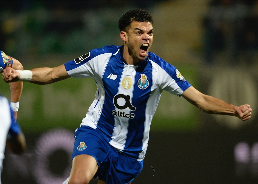 Portou00e2u20acu2122s Portuguese defender Pepe celebrates after scoring a goal during the Portuguese league football match between CD Tondela and FC Porto at the Joao Cardoso stadium in Tondela on February 22, 2019. u00e2u20acu201d AFP pic