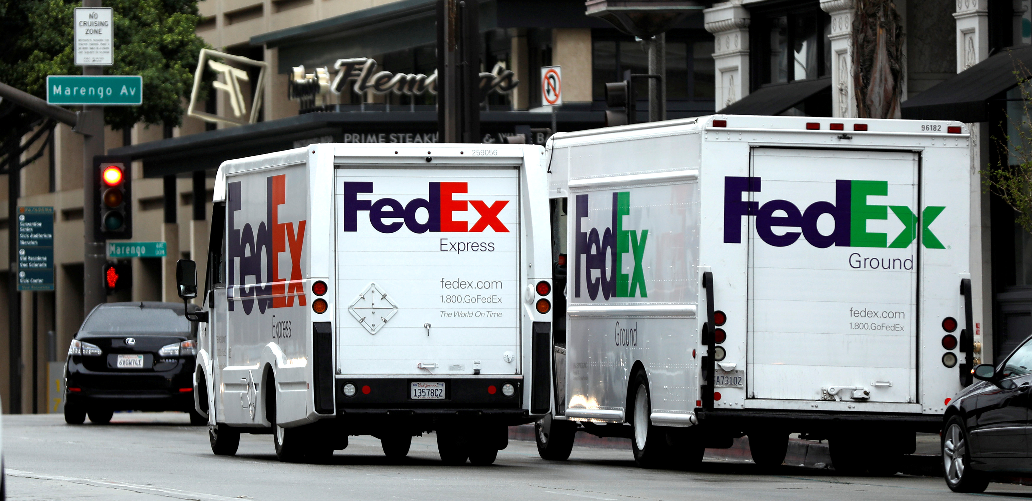 FedEx delivery trucks are pictured in Pasadena, California, US, March 21, 2017. u00e2u20acu201d Reuters pic