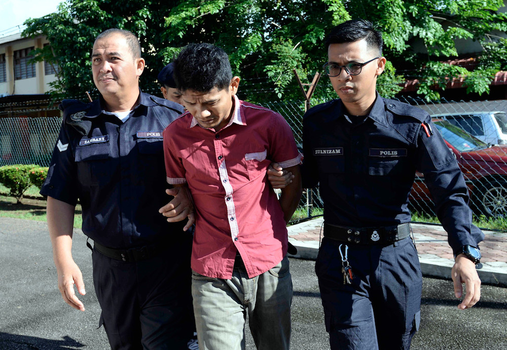 Sofiyudin Abu Bakar is brought to the Magistrateu00e2u20acu2122s Court in Gurun June 2, 2019. u00e2u20acu201d Bernama pic