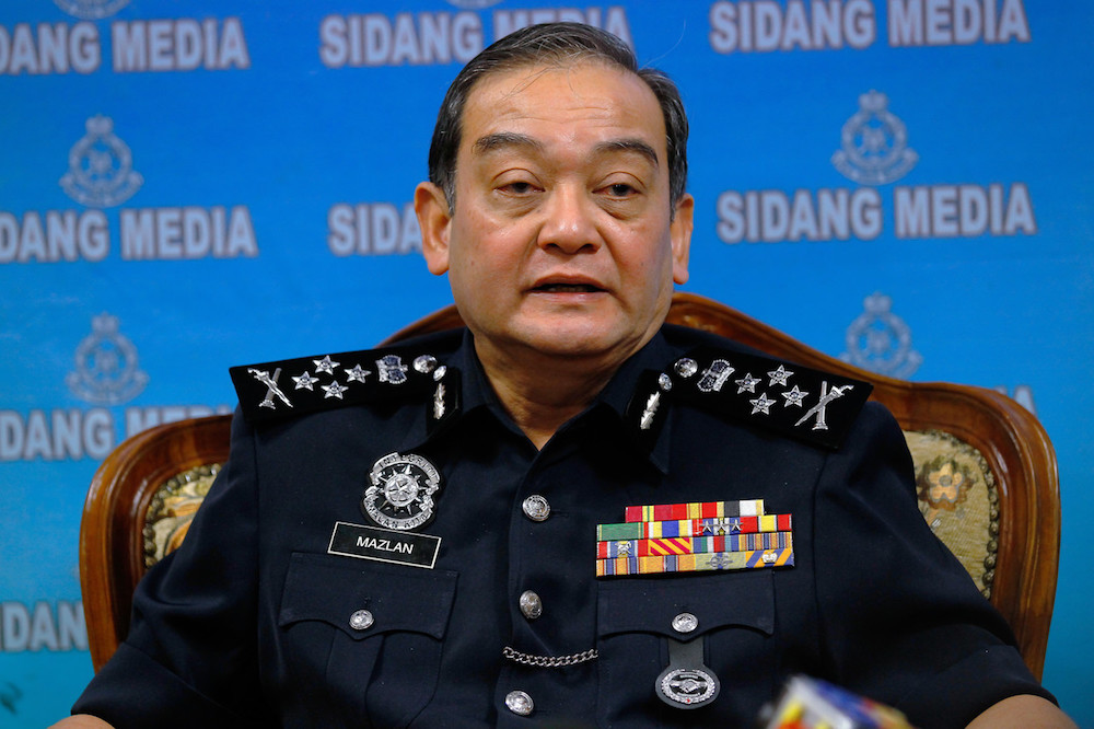 Deputy Inspector-General of Police Datuk Mazlan Mansor speaks to reporters at Bukit Aman in Kuala Lumpur June 19, 2019. u00e2u20acu201d Bernama pic