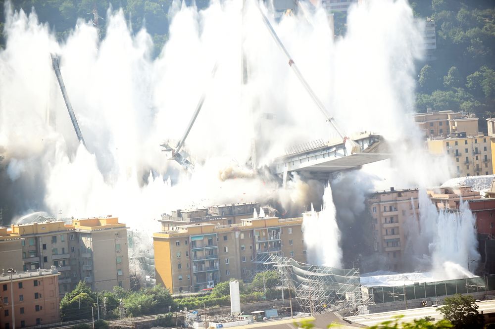Controlled explosions demolish two of the pylons of the Morandi bridge almost one year since a section of the viaduct collapsed killing 43 people, in Genoa, Italy June 28, 2019. u00e2u20acu201d Reuters pic
