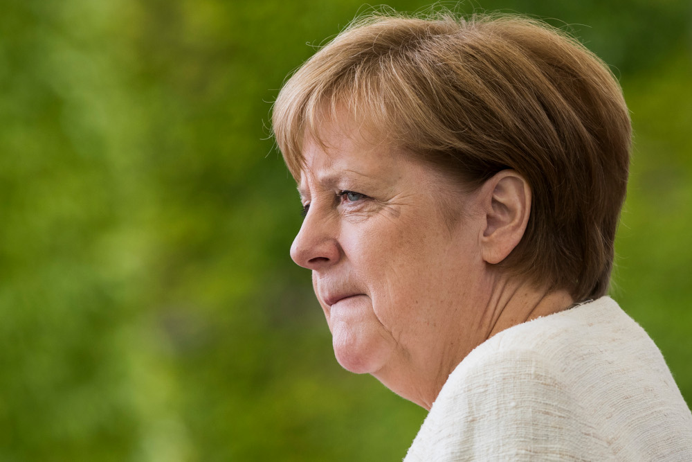 German Chancellor Angela Merkel awaits the arrival of Chinese Vice-President Wang Qishan prior to a meeting at the Chancellery in Berlin May 31, 2019. u00e2u20acu201d AFP pic 