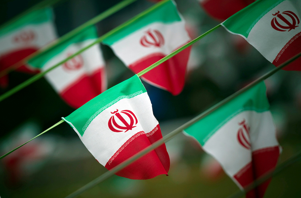 File photo of flags are seen on a square in Tehran February 10, 2012, a day before the anniversary of the Islamic Revolution. u00e2u20acu201d Reuters pic