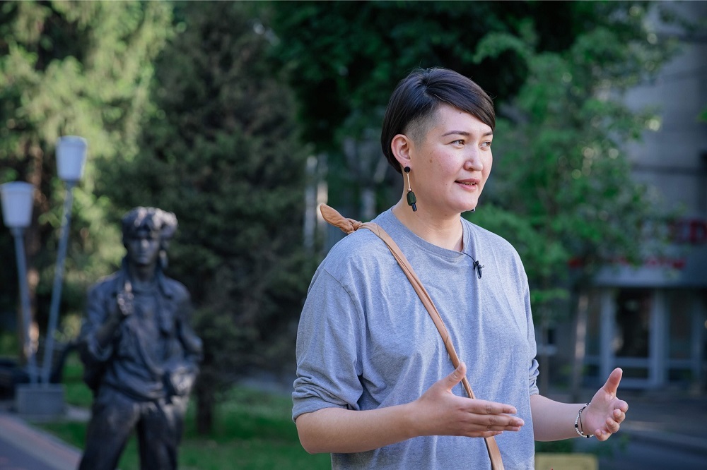 Asya Tulesova, 34, speaks during an interview with AFP in Almaty on May 31, 2019. u00e2u20acu201d AFP pic