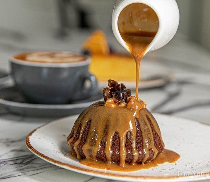 Nourish is an off shoot of Kenny Hills Bakers that has healthier food like this sticky toffee pudding made.