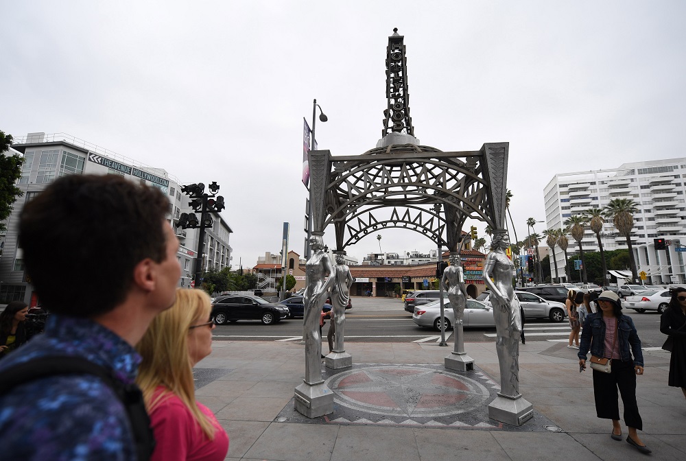 Finnish tourists stop to look at the u00e2u20acu02dcLadies of Hollywood Gazebou00e2u20acu2122 on the Hollywood Walk of Fame in Hollywood, California June 18, 2019. u00e2u20acu201d AFP pic 