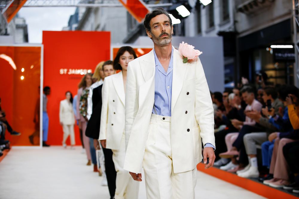 Models present creations during the St James catwalk show at London Fashion Week Menu00e2u20acu2122s in London, Britain, June 8, 2019. u00e2u20acu201d Reuters pic
