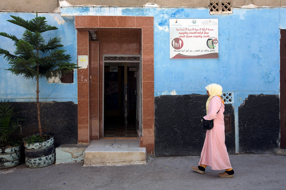 Fatna Ben Ghala, who claims to have been subjected to domestic violence, arrives at Araafa consultation centre in Sale, Morocco June 1, 2019. u00e2u20acu2022 Reuters pic       