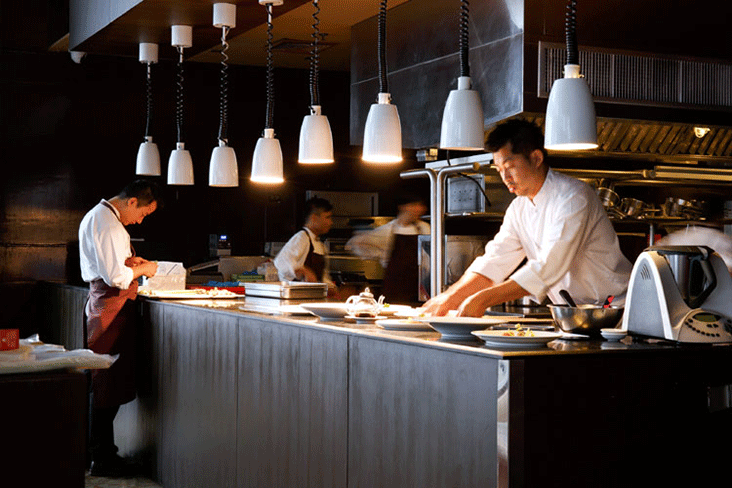 The kitchen runs like clockwork, from the well-organised 'mise en place' to plating at the pass.