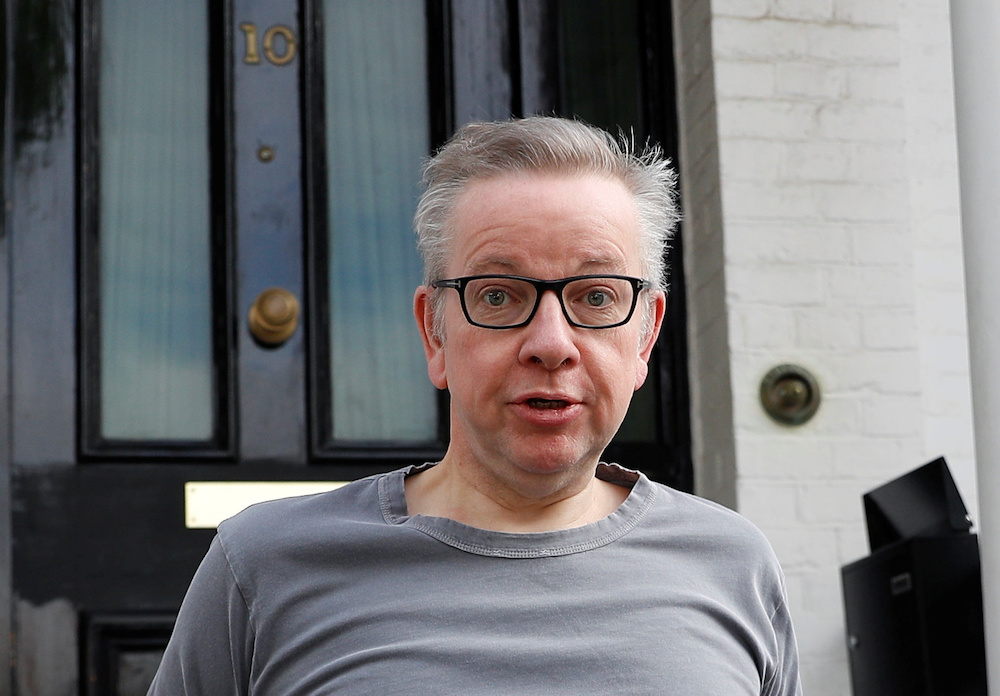 Britainu00e2u20acu2122s Secretary of State for Environment, Food and Rural Affairs Michael Gove, who is running to succeed Theresa May as Prime Minister, leaves his home in London, Britain, May 28, 2019. u00e2u20acu201d Reuters pic
