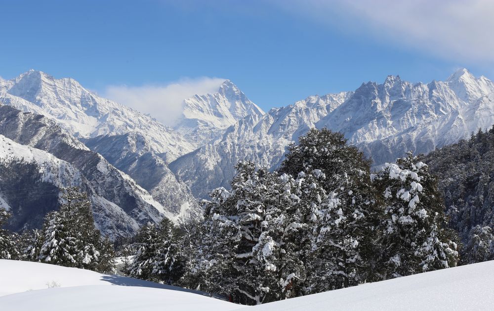 Snow-covered Nanda Devi mountain is seen from Auli town, in the northern Himalayan state of Uttarakhand, India January 24, 2019. u00e2u20acu201d Reuters pic