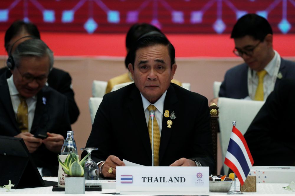 Thai Prime Minister Prayut Chan-o cha arrives for a plenary session during the 34th Asean Summit in Bangkok June 22, 2019. u00e2u20acu201d Reuters pic