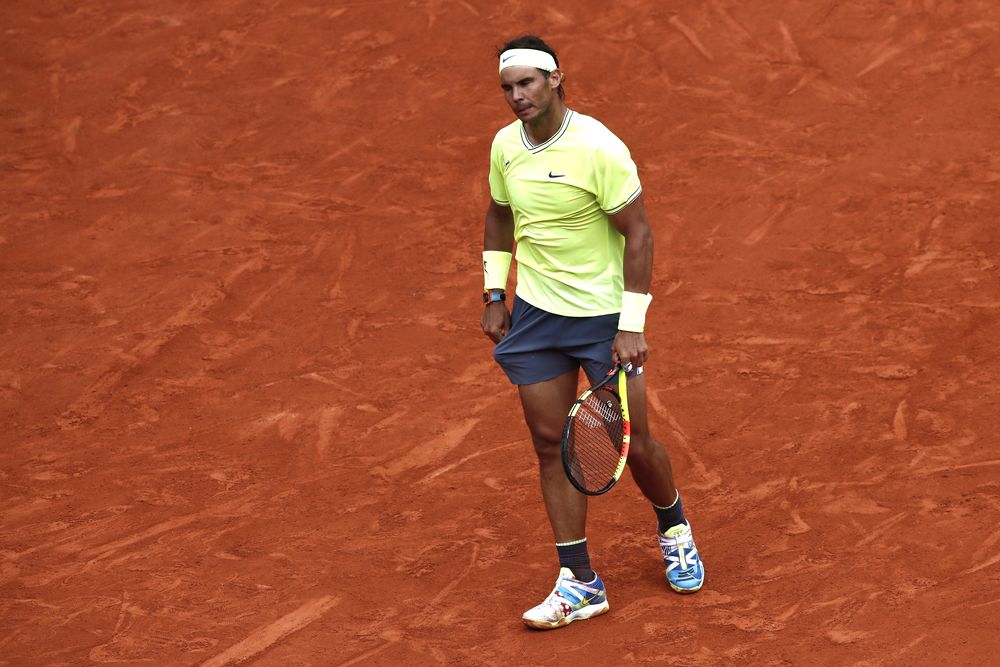 Spainu00e2u20acu2122s Rafael Nadal reacts during his final match against Austriau00e2u20acu2122s Dominic Thiem during the French Open at Roland Garros, Paris, June 9, 2019. u00e2u20acu201d Reuters pic