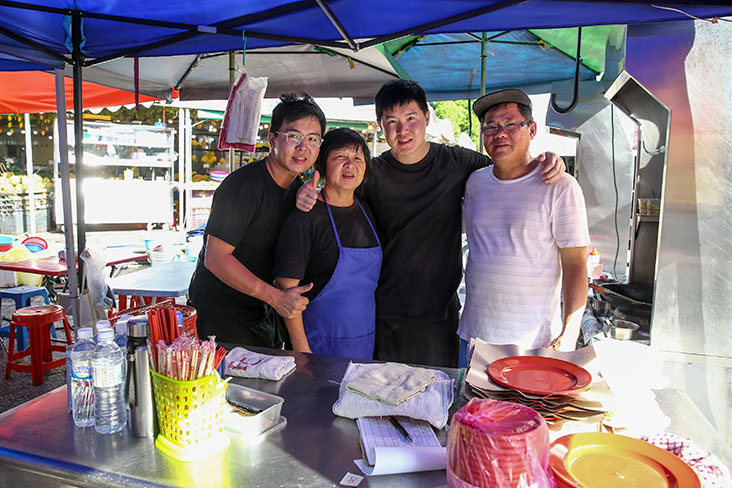 The family relocated from Penang (from left to right): Anson Lee, Koay Lay Hong, Win Lee and Lee Teng Kok.