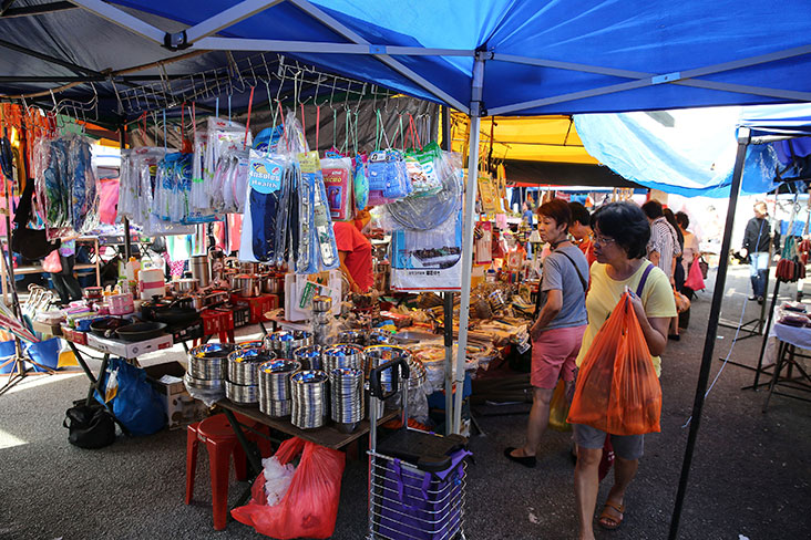 Order your noodles first then shop at the morning market for fresh produce, household items and clothes.