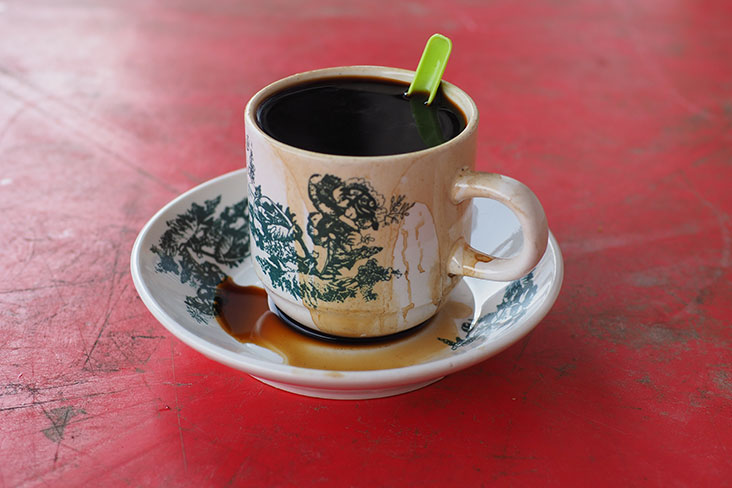 Walk a little further towards Nikudo Seafood market to find a stall brewing silky smooth local coffee. – Picture by Lee Khang Yi