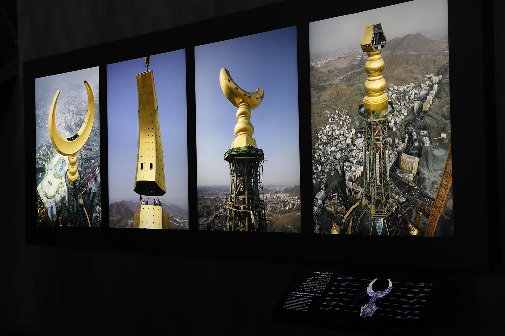 A picture taken on June 3, 2019, shows pictures of the four-face Mecca clock at the Clock Tower Museum in the Saudi holy city of Mecca. u00e2u20acu201d AFP pic          