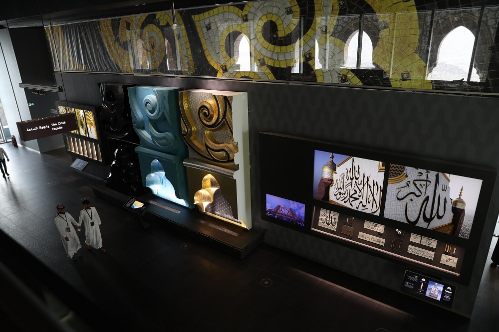 A picture taken on June 3, 2019, shows models and structures on astronomy and galaxies inside the Clock Tower Museum in the Saudi holy city of Mecca. — AFP pic
