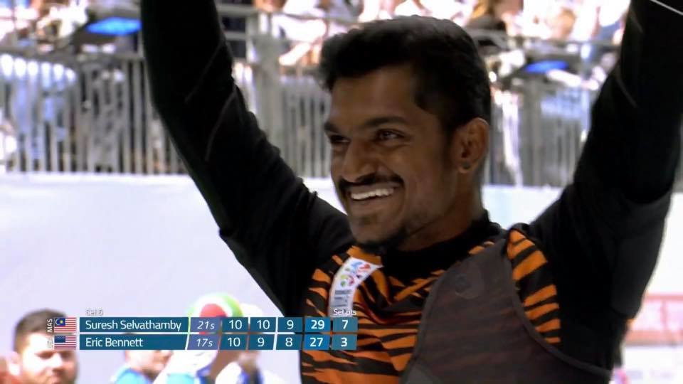 S. Suresh won the gold medal in the World Archery Championships after defeating US representative Eric Bennett June 9, 2019. u00e2u20acu201d Picture from Facebook/National Sports Council of Malaysia