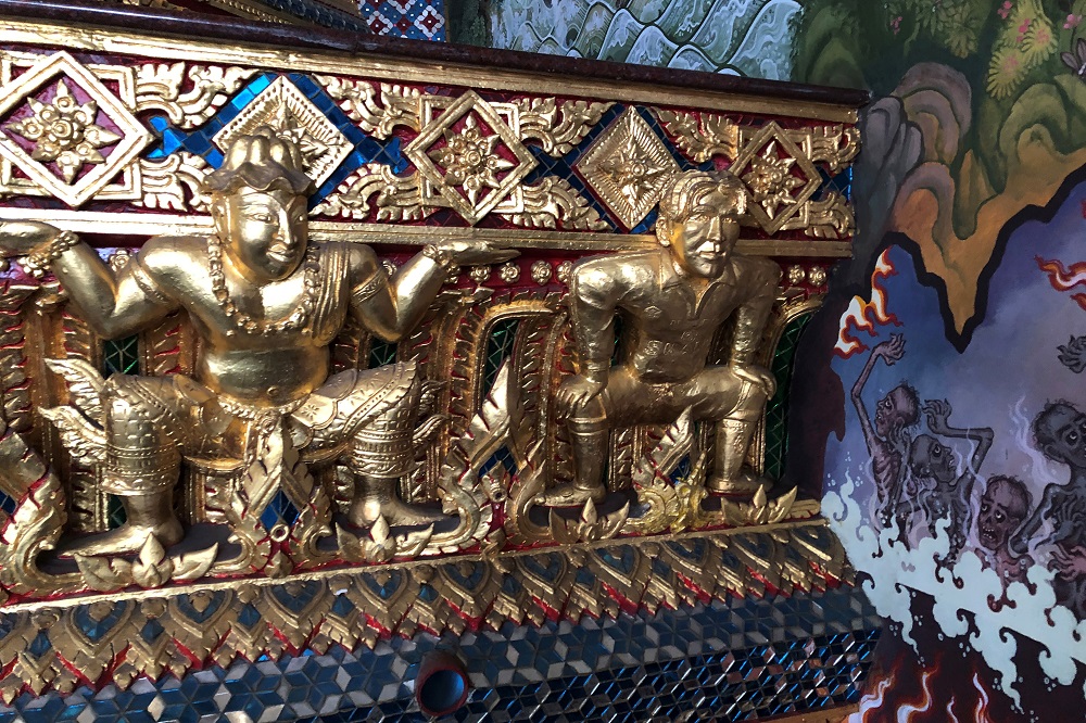 A statue built like a traditional garuda depicts British football legend David Beckham at the Pariwat temple, in Bangkok, Thailand June 16, 2019. u00e2u20acu201d Reuters pic
