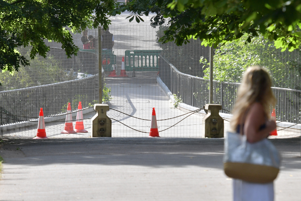 Security fences erected around The Residence of the US Ambassador to the UK, Winfield House, where US President Donald Trump is expected to stay during his visit this coming week, in central London June 1, 2019. u00e2u20acu201d AFP pic 