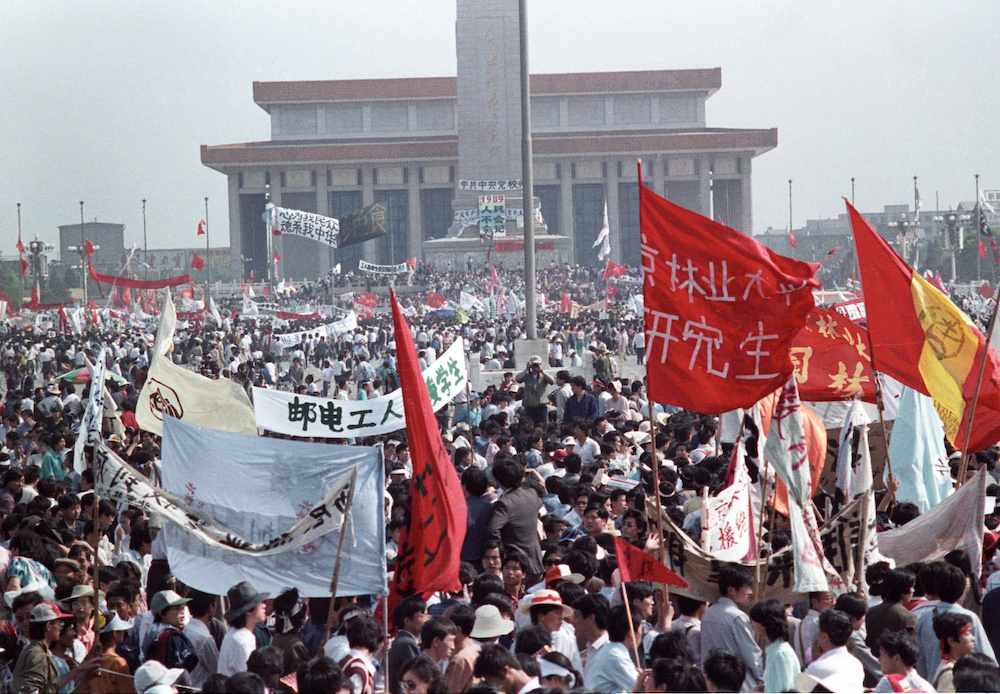 File photo of hundreds of thousands of people filling Beijingu00e2u20acu2122s central Tiananmen Square, China, May 17, 1989 in front of the Monument to the Peopleu00e2u20acu2122s Heroes and Maou00e2u20acu2122s mausoleum. u00e2u20acu201d Reuters picnnn