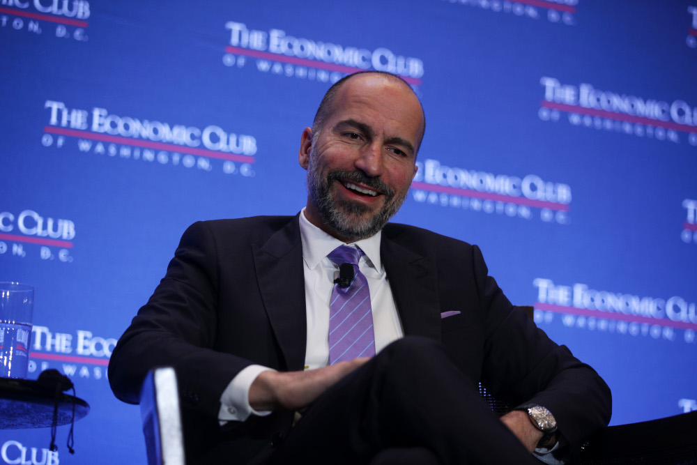 Uber CEO Dara Khosrowshahi participates in a discussion during a breakfast event of The Economic Club of Washington June 11, 2019 in Washington, DC. u00e2u20acu201d AFP pic  