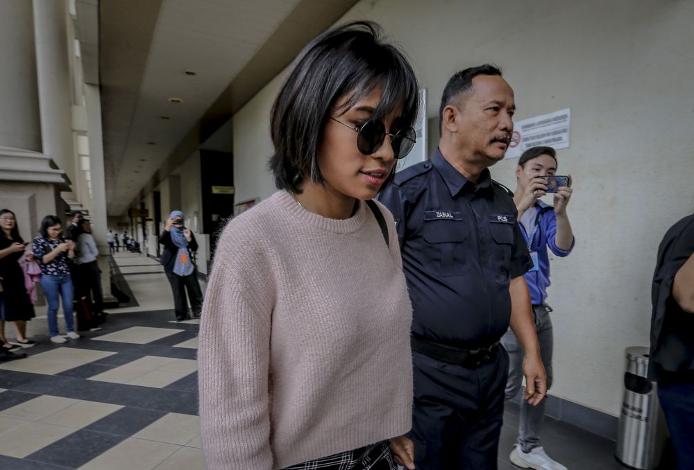 Zarith Sofia Mohd Yasin, 27, was charged in the Sessions Court with illegally keeping a sun bear cub in her Kuala Lumpur condominium on June 12, 2019. u00e2u20acu201d Picture by Firdaus Latif