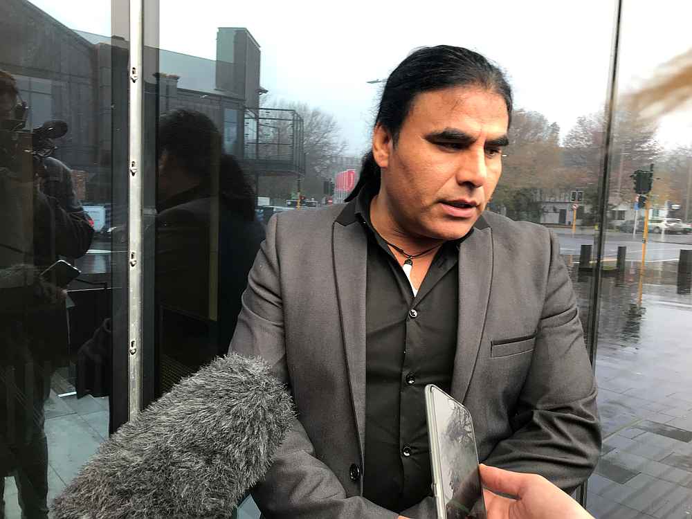 Abdul Aziz, who chased away gunman Brenton Tarrant with an Eftpos machine at Linwood mosque on March 15, speaks to journalists outside the Christchurch High Court in Christchurch, New Zealand June 14, 2019. u00e2u20acu201d Reuters pic