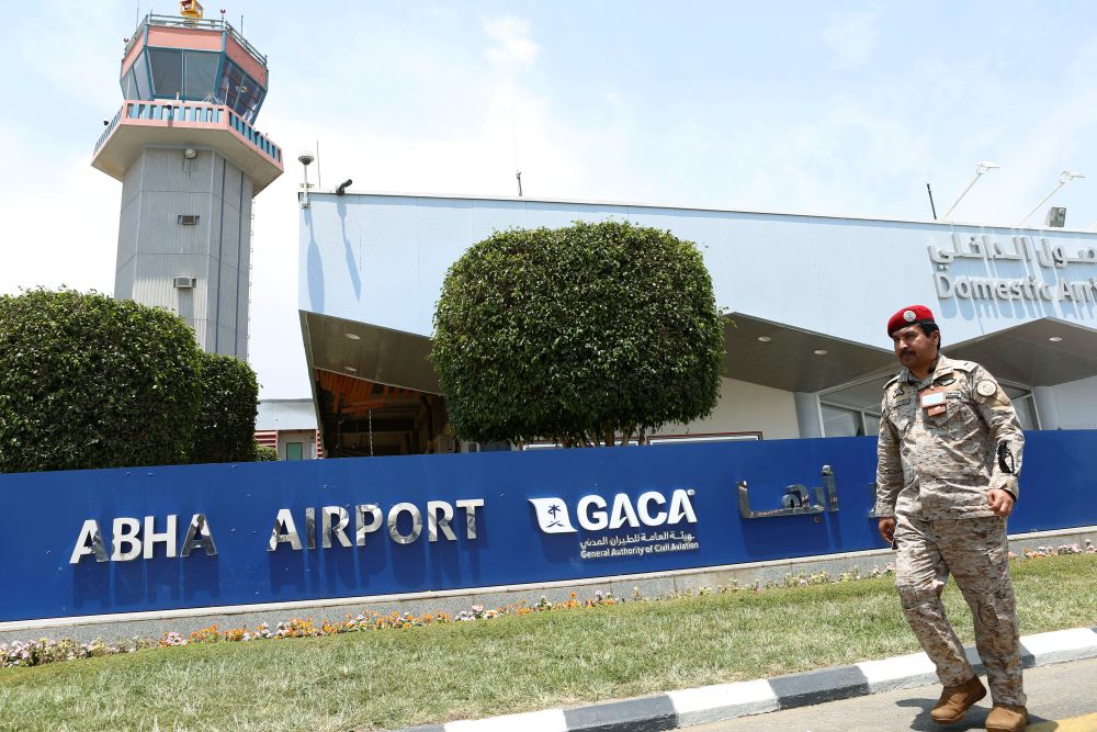 A Saudi security officer walks past the Saudi Arabia's Abha airport, after it was attacked by Yemen's Houthi group in Abha, Saudi Arabia June 13, 2019. u00e2u20acu201d Reuters picnn