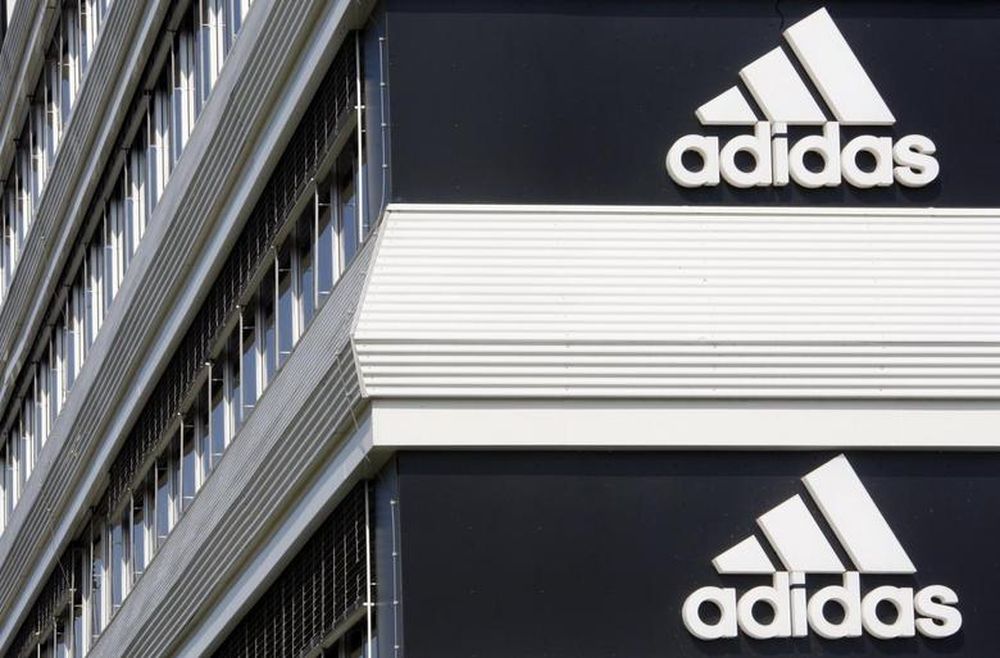 Adidias logos are seen on the companyu00e2u20acu2122s building in Landersheim near Strasbourg March 31, 2009. u00e2u20acu201d Reuters pic