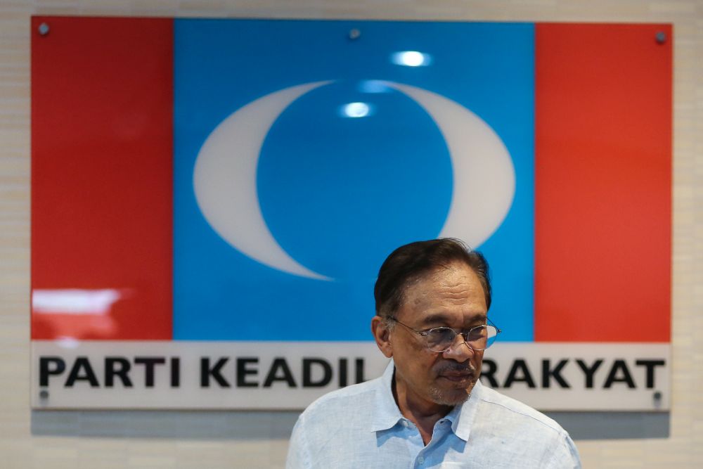 Datuk Seri Anwar Ibrahim is pictured at PKRu00e2u20acu2122s headquarters in Petaling Jaya June 19, 2019. u00e2u20acu201d Picture by Yusof Mat Isa