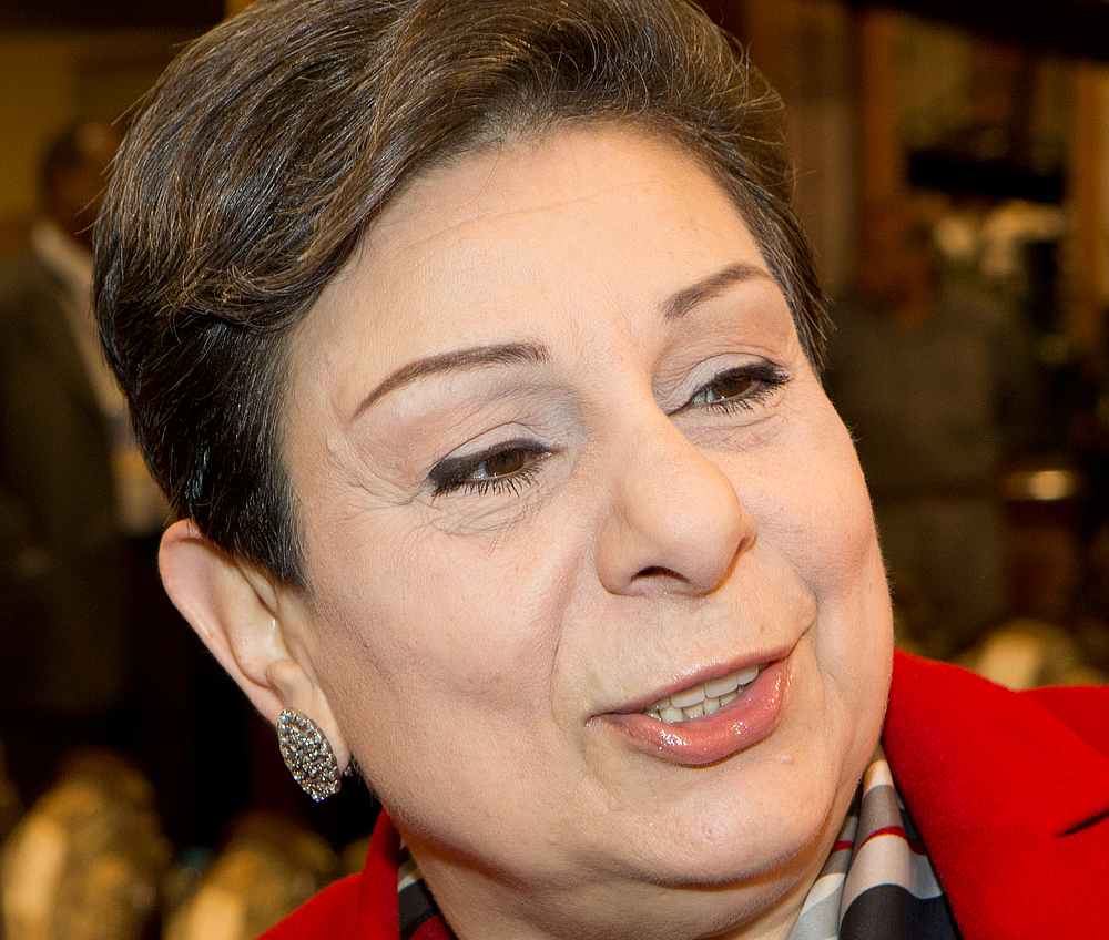 Palestinian legislator and activist Hanan Ashrawi at the first International Conference Of Council for Arab and International Relations in Kuwait City February 11, 2013. u00e2u20acu201d Reuters pic