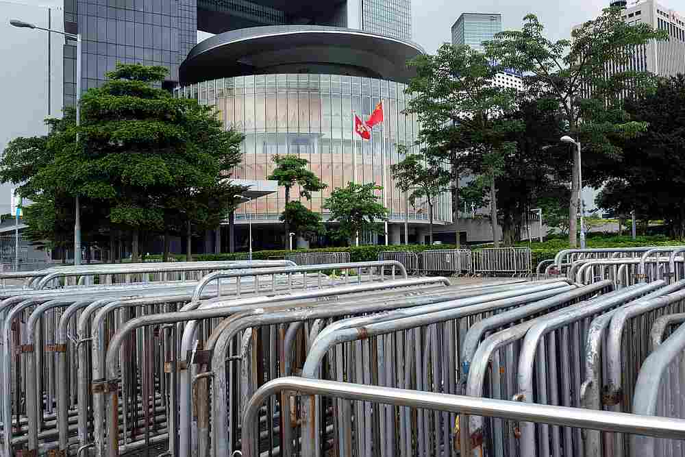 Barriers are seen outside the Legislative Council in Hong Kong June 10, 2019. u00e2u20acu201d Reuters pic